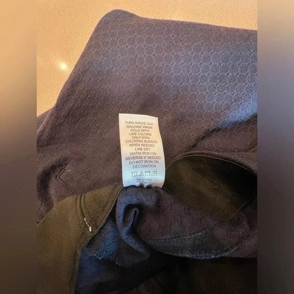 Maurices Navy Textured Elastic Waist Pants - Picture 4 of 12